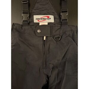 Obermeyer Kids Insulated Snow Pant Bib Overall Size 5 Black I-Grow Extended Wear